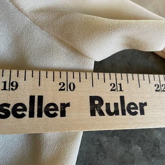 Vivienne Tam Tie Blouse Womens 6 Cream White Minimalist Pussycat Bow Top Shirt - Picture 8 of 9